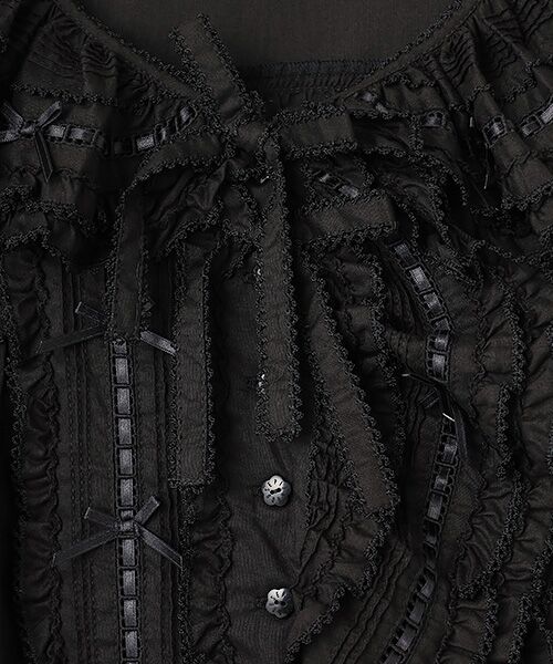 PINK HOUSE / ピンクハウス シャツ・ブラウス | ローンフリルオーバーブラウス | 詳細1