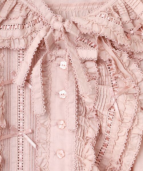 PINK HOUSE / ピンクハウス シャツ・ブラウス | ローンフリルオーバーブラウス | 詳細6