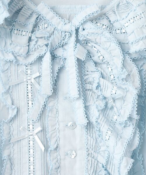 PINK HOUSE / ピンクハウス シャツ・ブラウス | ローンフリルオーバーブラウス | 詳細7