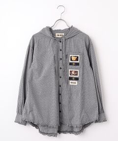 PINK HOUSE / ピンクハウス シャツ・ブラウス | ネームワッペン使いギンガムフードブラウス