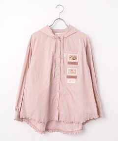 PINK HOUSE / ピンクハウス シャツ・ブラウス | ネームワッペン使いギンガムフードブラウス