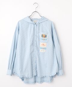 PINK HOUSE / ピンクハウス シャツ・ブラウス | ネームワッペン使いギンガムフードブラウス