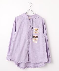 PINK HOUSE / ピンクハウス シャツ・ブラウス | ネームワッペン使いギンガムフードブラウス