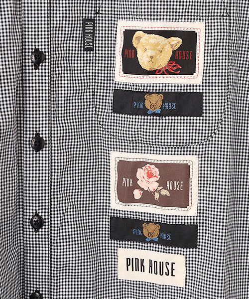 PINK HOUSE / ピンクハウス シャツ・ブラウス | ネームワッペン使いギンガムフードブラウス | 詳細1