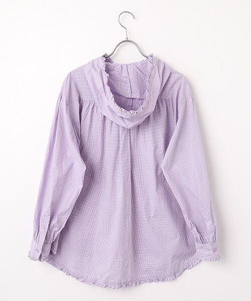 PINK HOUSE / ピンクハウス シャツ・ブラウス | ネームワッペン使いギンガムフードブラウス | 詳細5