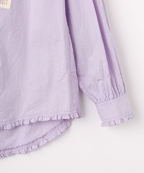 PINK HOUSE / ピンクハウス シャツ・ブラウス | ネームワッペン使いギンガムフードブラウス | 詳細7