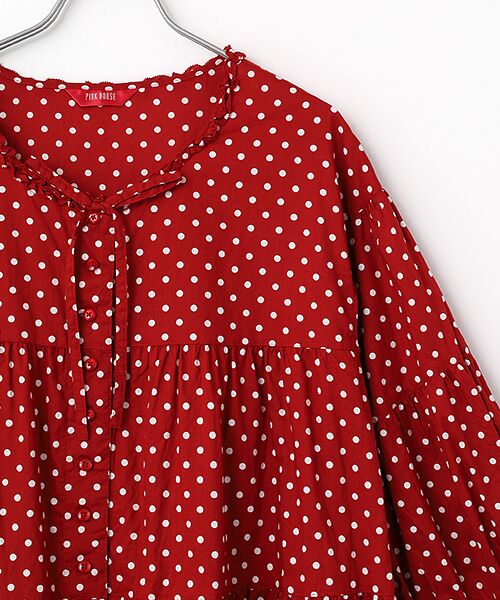 PINK HOUSE / ピンクハウス チュニック | 水玉プリントチュニックブラウス | 詳細3