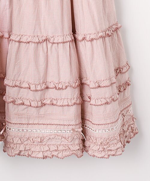 PINK HOUSE / ピンクハウス チュニック | フリル使いキャミソールチュニックブラウス | 詳細5