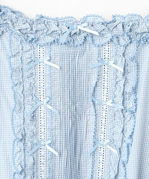 PINK HOUSE / ピンクハウス チュニック | フリル使いキャミソールチュニックブラウス | 詳細8