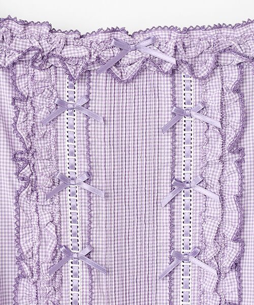 PINK HOUSE / ピンクハウス チュニック | フリル使いキャミソールチュニックブラウス | 詳細9