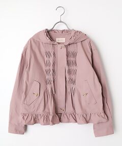 PINK HOUSE / ピンクハウス ブルゾン | フリル使いフードブルゾン