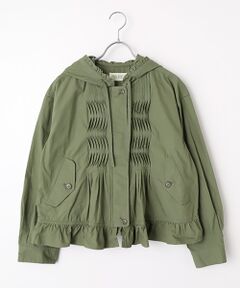 PINK HOUSE / ピンクハウス ブルゾン | フリル使いフードブルゾン