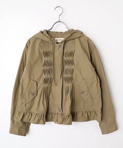 フリル使いフードブルゾン