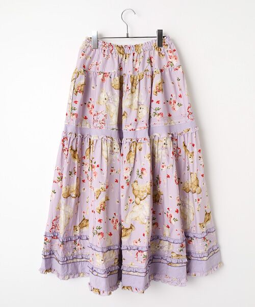 PINK HOUSE / ピンクハウス ロング・マキシ丈スカート | テディローズプリントスカート | 詳細5