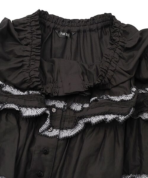 PINK HOUSE / ピンクハウス ロング・マキシ丈スカート | ギンガムフリル使いローンスカート | 詳細4