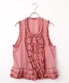 PINK HOUSE / ピンクハウス ベスト | リボンモチーフいっぱいベスト