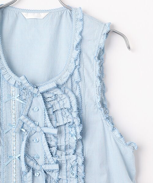 PINK HOUSE / ピンクハウス ベスト | リボンモチーフいっぱいベスト | 詳細5