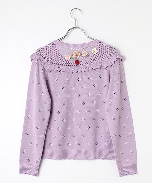 PINK HOUSE / ピンクハウス カーディガン・ボレロ | テディ＆ローズモチーフヨークニットカーディガン | 詳細6