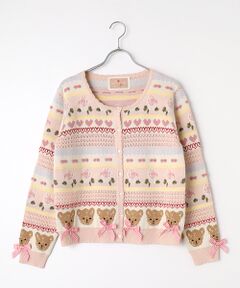 PINK HOUSE / ピンクハウス カーディガン・ボレロ | テディ＆ローズジャガードニットカーディガン