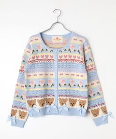 PINK HOUSE / ピンクハウス カーディガン・ボレロ | テディ＆ローズジャガードニットカーディガン