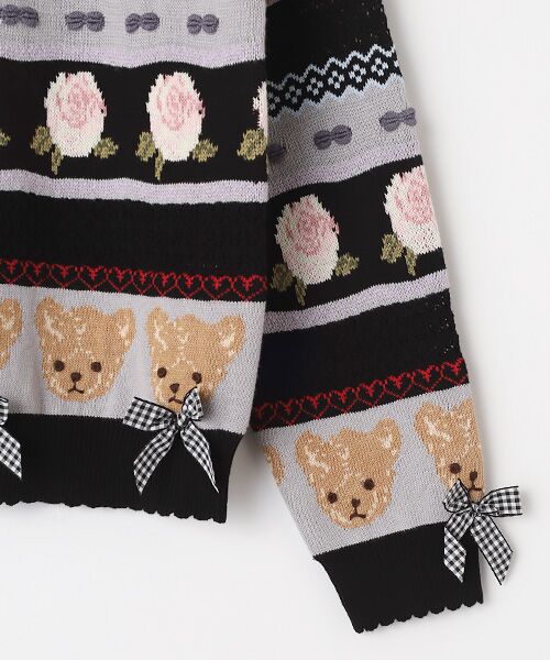 PINK HOUSE / ピンクハウス カーディガン・ボレロ | テディ＆ローズジャガードニットカーディガン | 詳細3