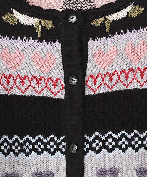 PINK HOUSE / ピンクハウス カーディガン・ボレロ | テディ＆ローズジャガードニットカーディガン | 詳細4