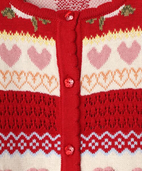 PINK HOUSE / ピンクハウス カーディガン・ボレロ | テディ＆ローズジャガードニットカーディガン | 詳細5