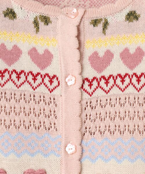 PINK HOUSE / ピンクハウス カーディガン・ボレロ | テディ＆ローズジャガードニットカーディガン | 詳細6