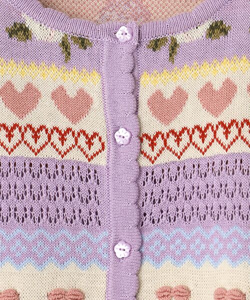PINK HOUSE / ピンクハウス カーディガン・ボレロ | テディ＆ローズジャガードニットカーディガン | 詳細8
