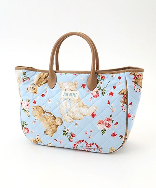 PINK HOUSE / ピンクハウス トートバッグ | テディローズプリントキルティングバッグ（ソライロ）