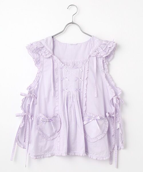 PINK HOUSE / ピンクハウス その他トップス | フード付きローンタブリエ（ラベンダー）