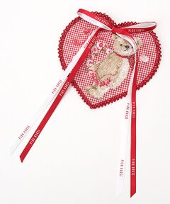 PINK HOUSE / ピンクハウス ブローチ・コサージュ | テディローズ刺繍ハート型ワッペン