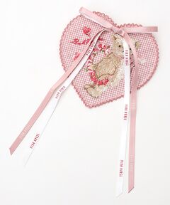 PINK HOUSE / ピンクハウス ブローチ・コサージュ | テディローズ刺繍ハート型ワッペン
