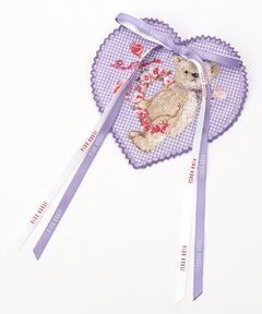 PINK HOUSE / ピンクハウス ブローチ・コサージュ | テディローズ刺繍ハート型ワッペン