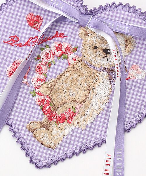 PINK HOUSE / ピンクハウス ブローチ・コサージュ | テディローズ刺繍ハート型ワッペン | 詳細2