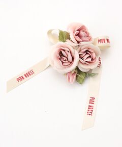 PINK HOUSE / ピンクハウス ブローチ・コサージュ | ローズブーケ＆ハートリースミニコサージュ