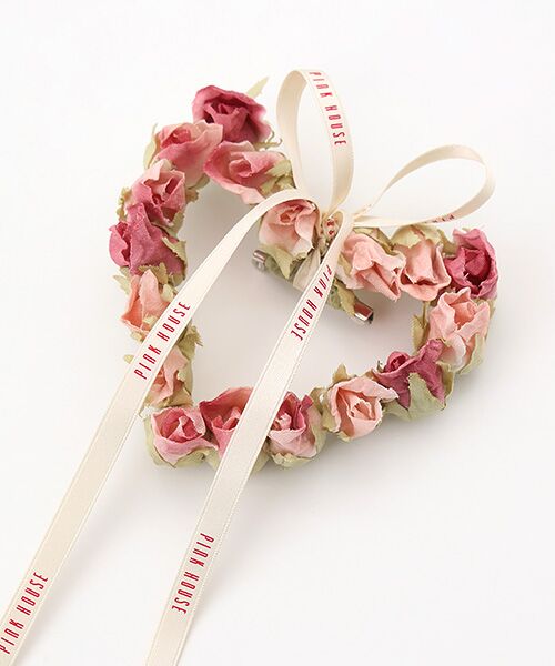 PINK HOUSE / ピンクハウス ブローチ・コサージュ | ローズブーケ＆ハートリースミニコサージュ | 詳細2