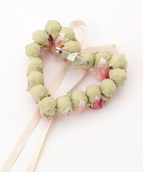 PINK HOUSE / ピンクハウス ブローチ・コサージュ | ローズブーケ＆ハートリースミニコサージュ | 詳細3