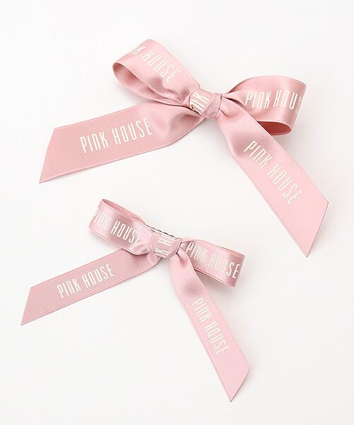 PINK HOUSE / ピンクハウス ブローチ・コサージュ | ロゴリボンミニブローチセット（ピンク）