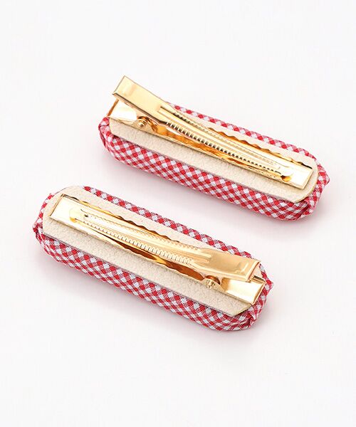 PINK HOUSE / ピンクハウス ヘアピン | PHロゴギンガムチェックバレッタ | 詳細1