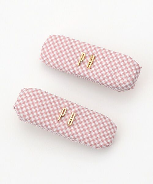 PINK HOUSE / ピンクハウス ヘアピン | PHロゴギンガムチェックバレッタ（ピンク）