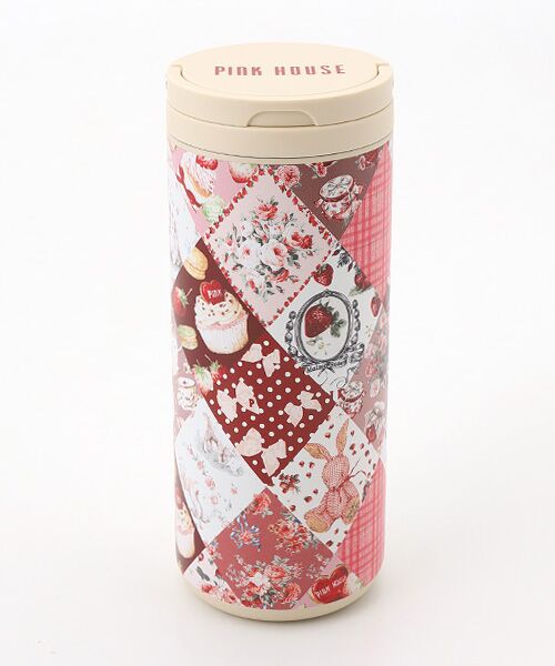 PINK HOUSE / ピンクハウス グラス・マグカップ | 【PINK HOUSE LIFE STYLE】PH Tea Party 柄 サーモマグ（アカ系）