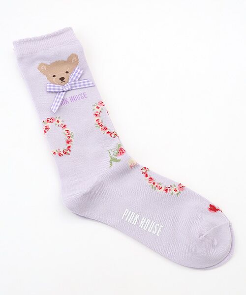 PINK HOUSE / ピンクハウス ソックス | テディローズモチーフソックス（ラベンダー）
