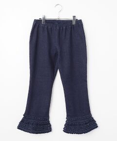 PINK HOUSE / ピンクハウス レギンス・スパッツ | フリル使いニットデニムレギンス