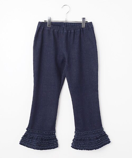 PINK HOUSE / ピンクハウス レギンス・スパッツ | フリル使いニットデニムレギンス（インディゴ）