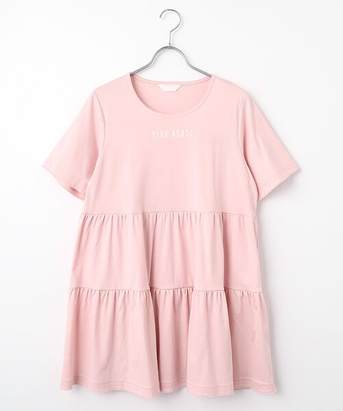 PINK HOUSE / ピンクハウス チュニック | ロゴプリントチュニックカットソー（ピンク）