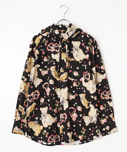 PINK HOUSE / ピンクハウス シャツ・ブラウス | テディローズプリントフードブラウス（クロ）