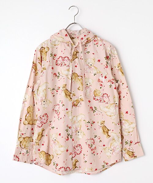 PINK HOUSE / ピンクハウス シャツ・ブラウス | テディローズプリントフードブラウス（苺ミルク）