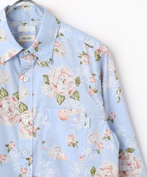 PINK HOUSE / ピンクハウス シャツ・ブラウス | ポワン・ド・ローズプリントシャツブラウス | 詳細5