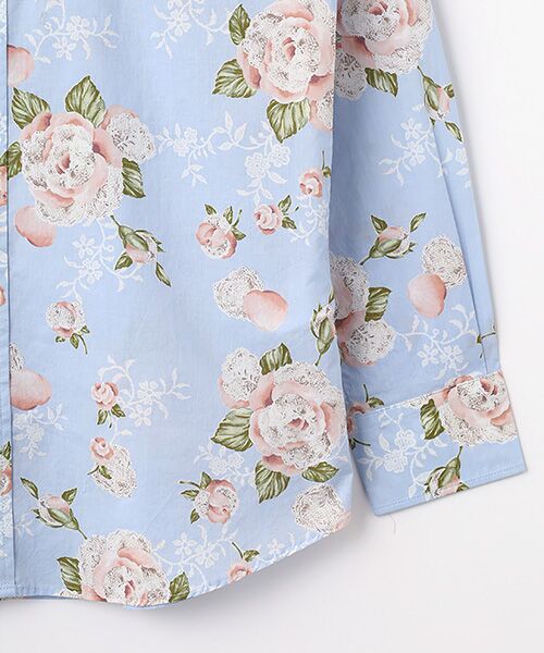 PINK HOUSE / ピンクハウス シャツ・ブラウス | ポワン・ド・ローズプリントシャツブラウス | 詳細6